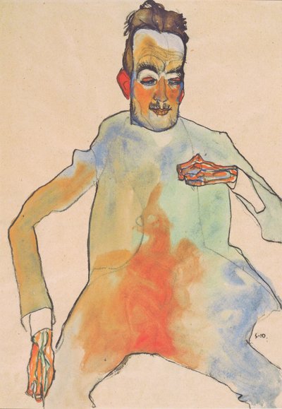 Der Cello-Spieler von Egon Schiele
